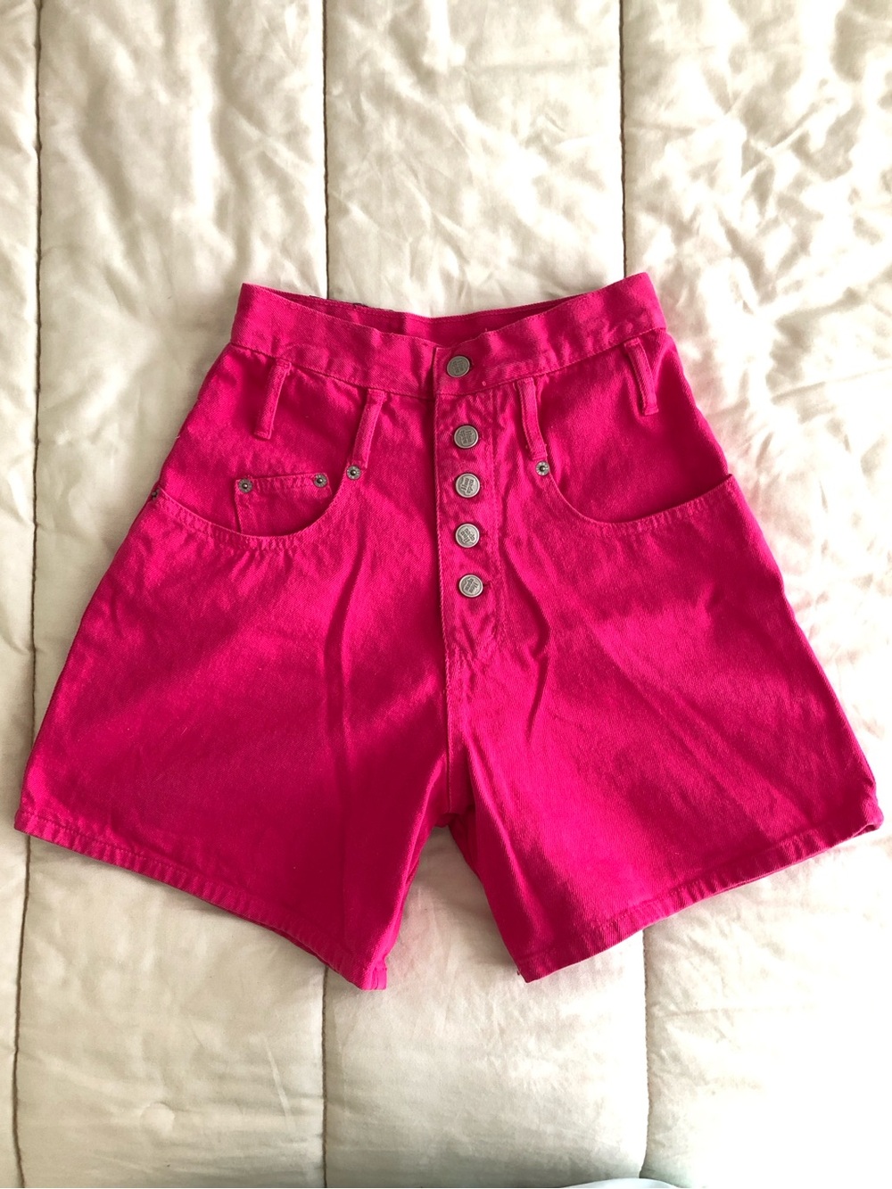 Vintage Nada Nuff High Waisted Jean Shorts Pink Size 5 (see Description re Size)
